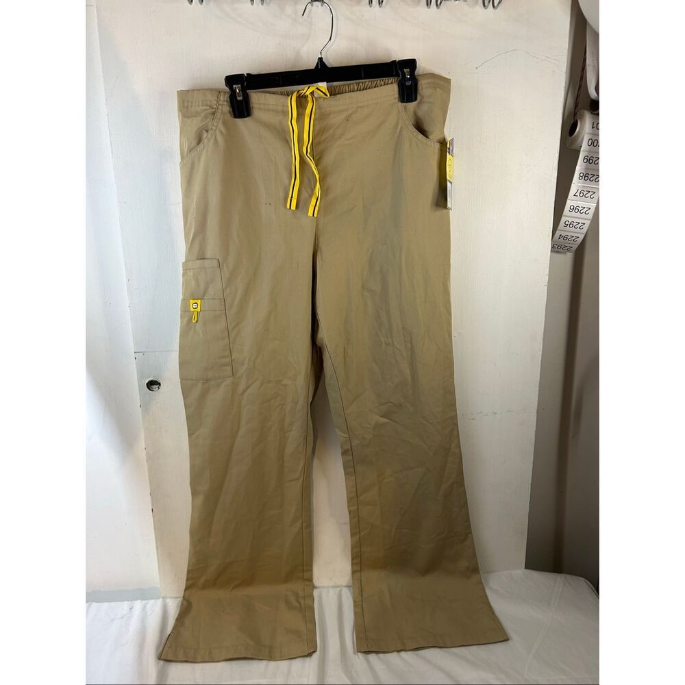 Wonder wink khaki scrub pants large tall new rn#132653